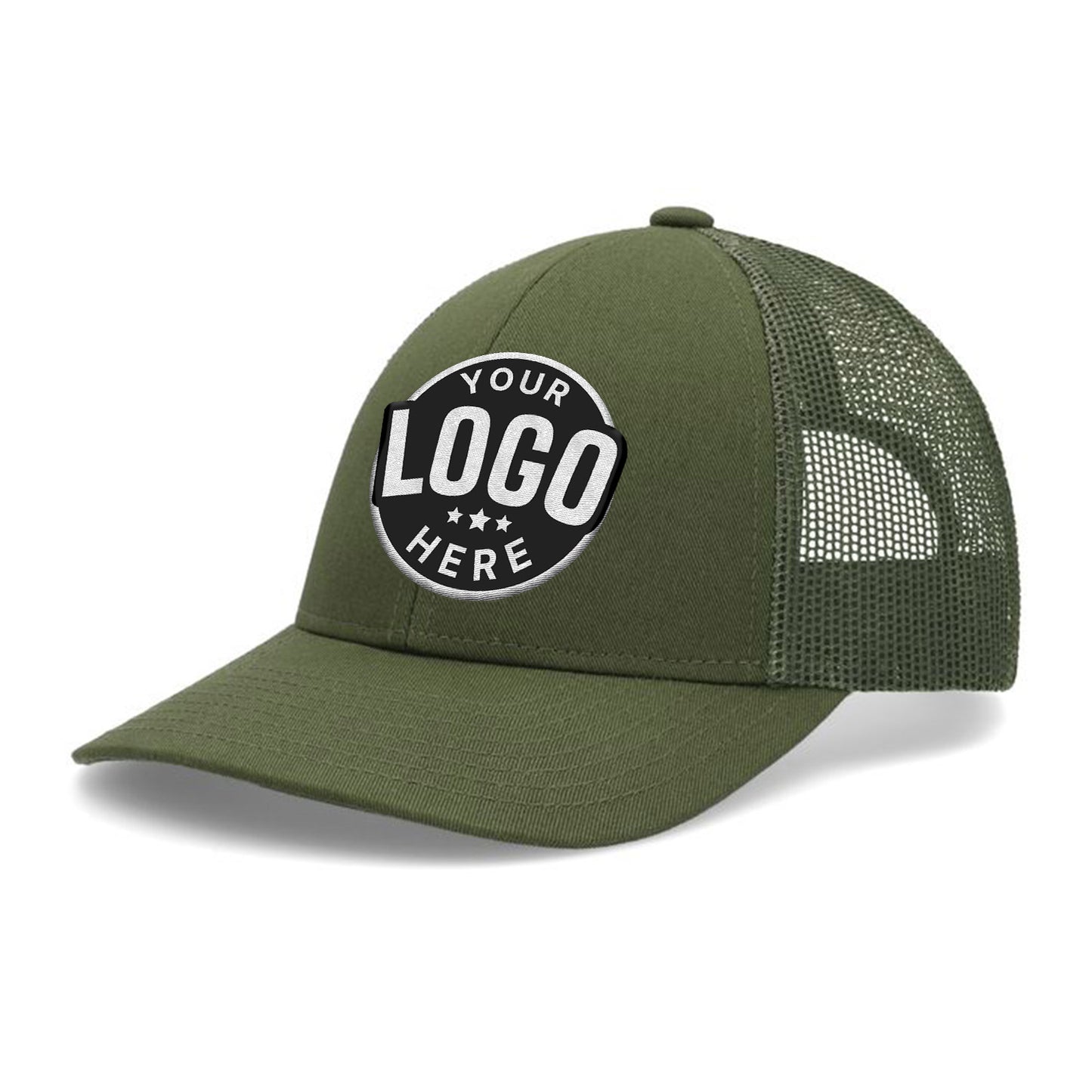 Custom Embroidered Pacific Headwear P114 Low-Pro Trucker Cap - Flat Embroidery