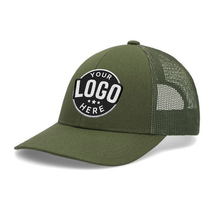 Custom Embroidered Pacific Headwear P114 Low-Pro Trucker Cap - Flat Embroidery