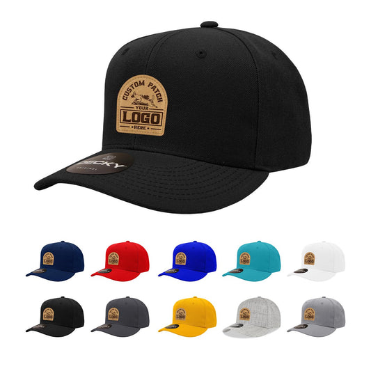 Custom Patch Decky 1015 - 6 Panel Mid Profile, Structured Snapback Hat - 1015 - Star Hats & Embroidery