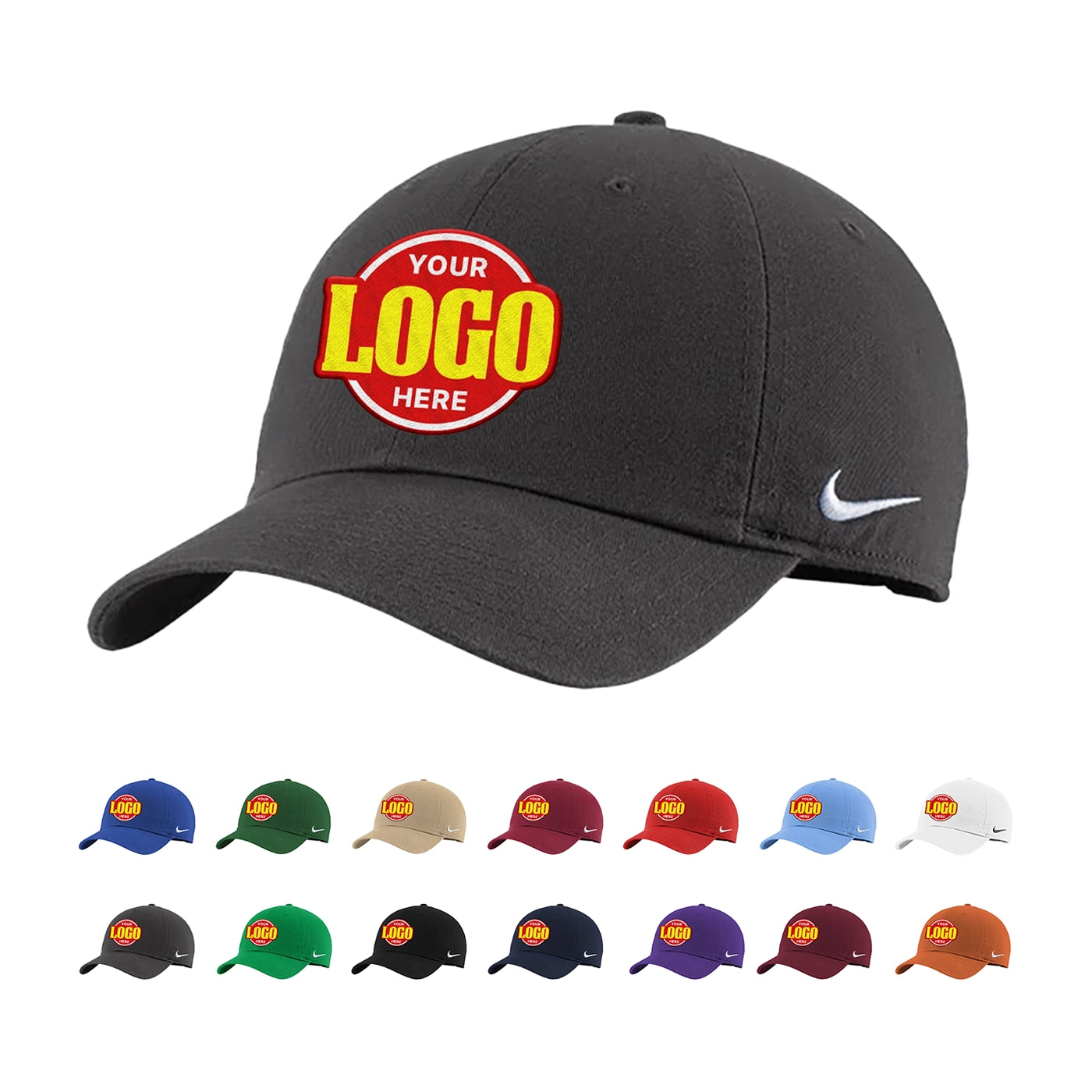 Custom Embroidered Nike NKFB5677 Heritage Cotton Twill Cap Star Hats and Embroidery