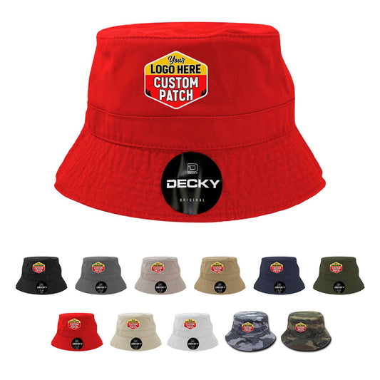 Custom Patch Decky 961 - Relaxed Polo Bucket Hat - Star Hats & Embroidery