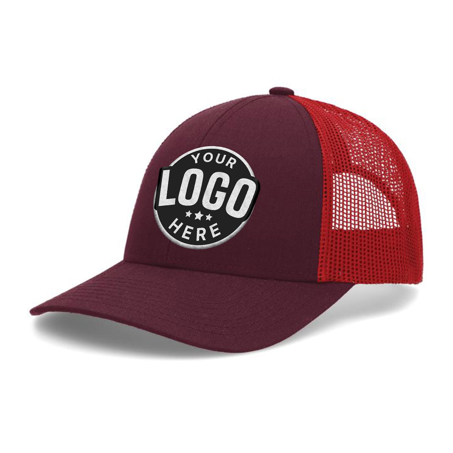 Custom Embroidered Pacific Headwear P114 Low-Pro Trucker Cap - Flat Embroidery