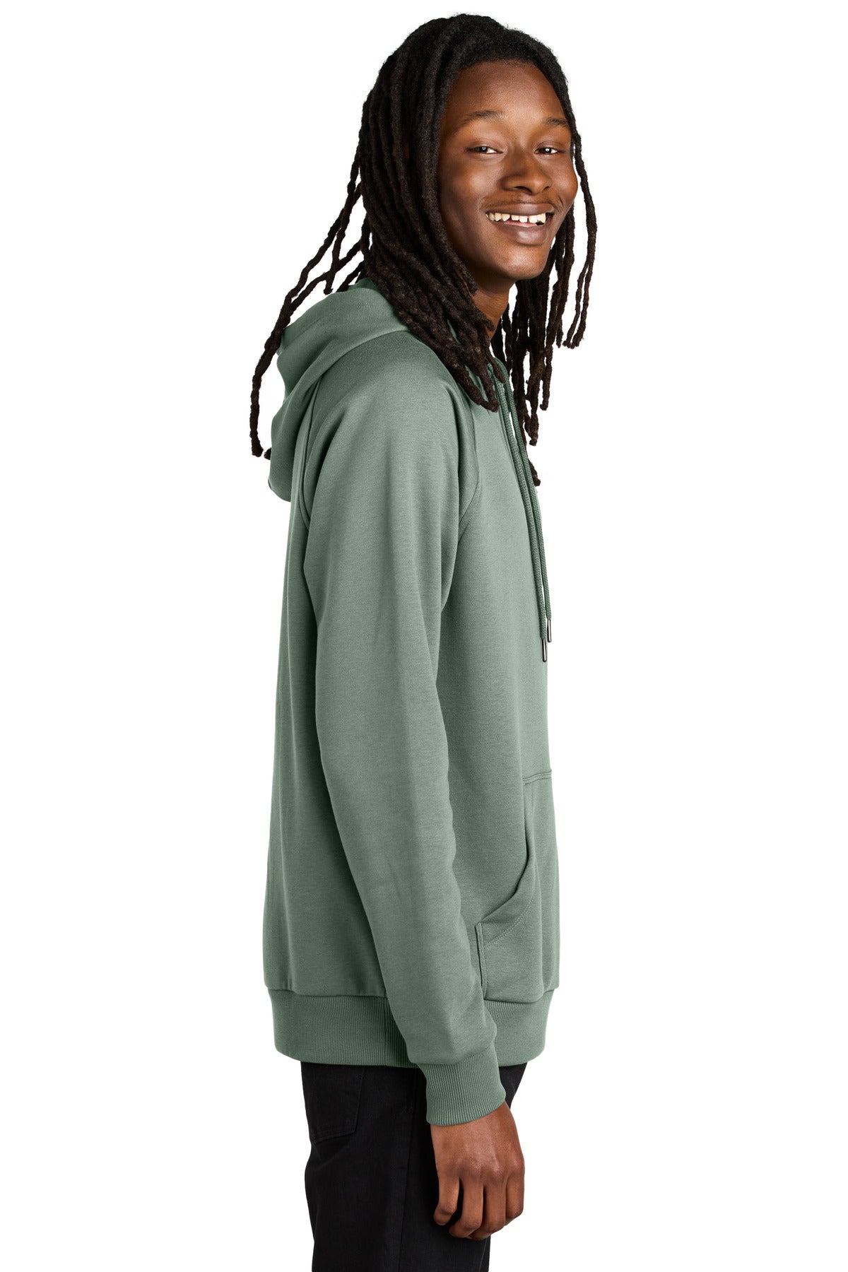 MatchaGrn Allmade Unisex Organic CVC Fleece Pullover Hoodie AL5000