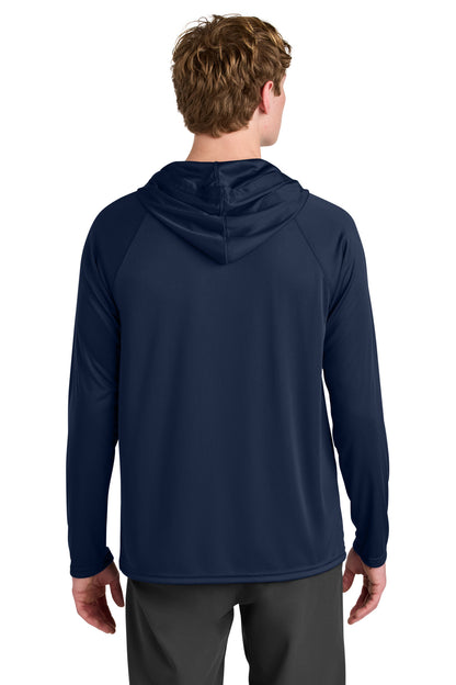 Navy A4 Cooling Performance Long Sleeve Hooded Tee A4N3409