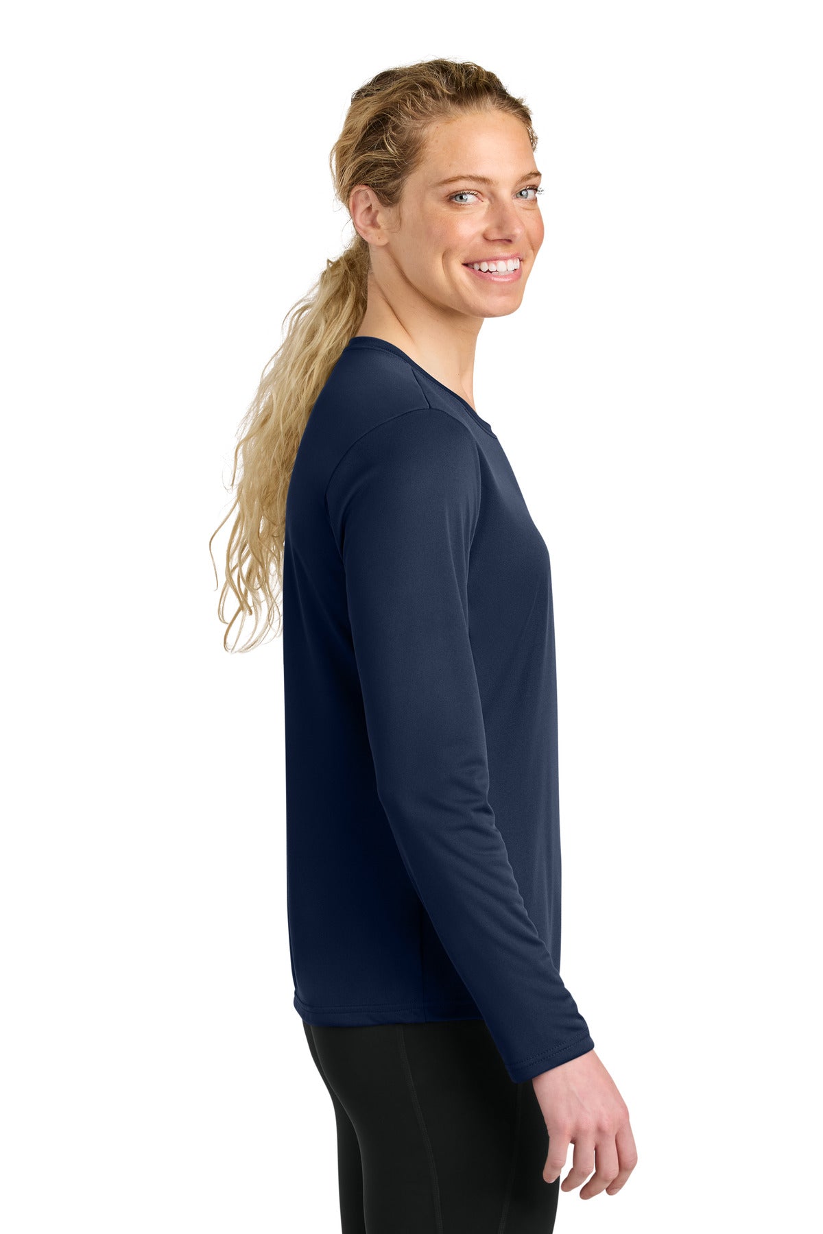 Navy A4 Women's Cooling Performance Long Sleeve Tee A4NW3002