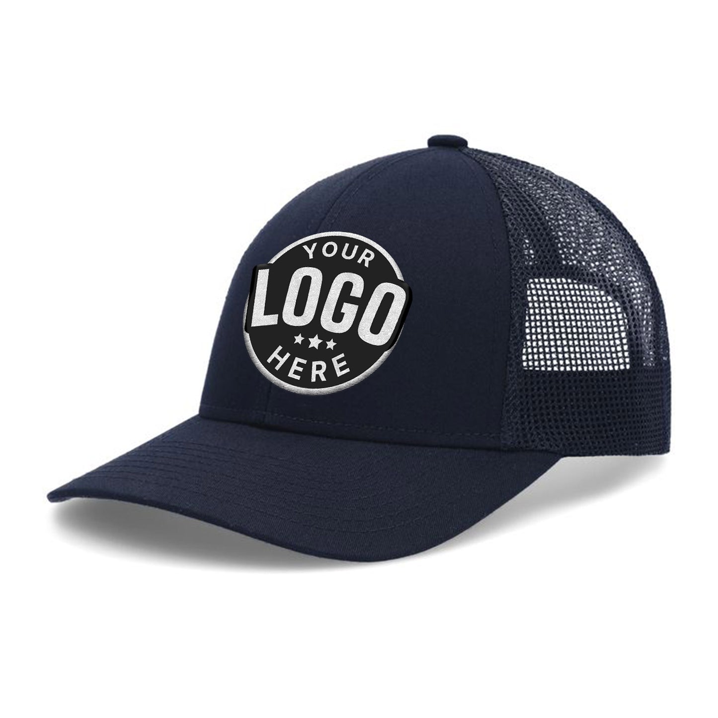 Custom Embroidered Pacific Headwear P114 Low-Pro Trucker Cap - Flat Embroidery
