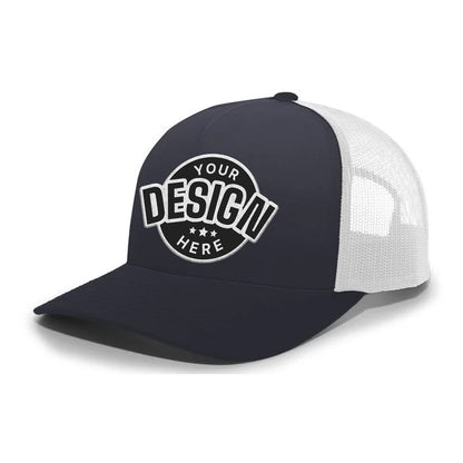 Custom Embroidered Pacific Headwear 105C 5-Panel Trucker Hat Snapback Cap - Flat Embroidery