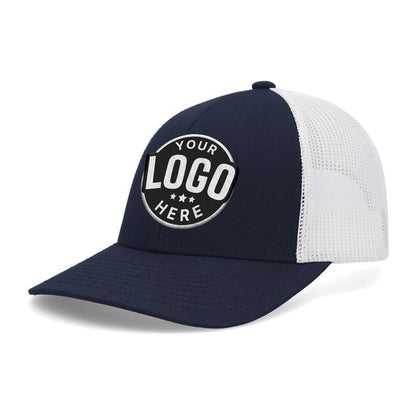 Custom Embroidered Pacific Headwear P114 Low-Pro Trucker Cap - Flat Embroidery