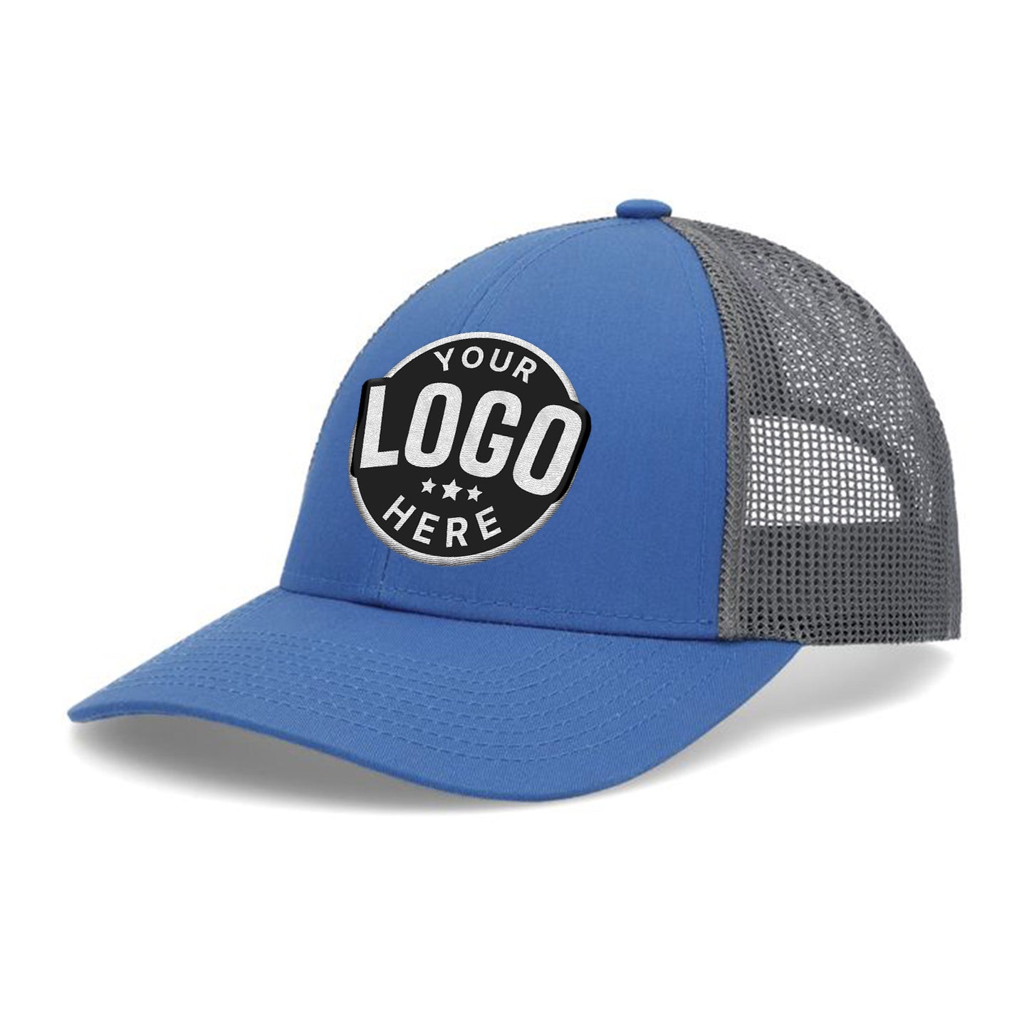 Custom Embroidered Pacific Headwear P114 Low-Pro Trucker Cap - Flat Embroidery