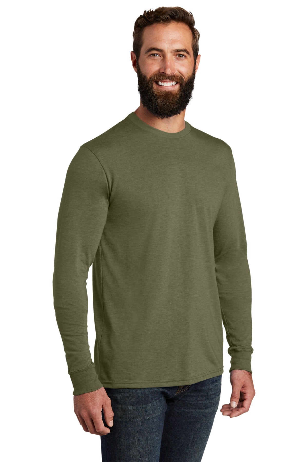 Olive You Grn Allmade Unisex Tri-Blend Long Sleeve Tee AL6004