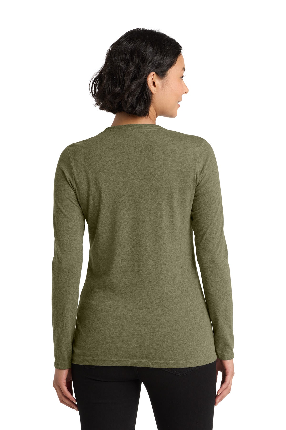 Olive You Grn Allmade Women's Tri-Blend Long Sleeve Tee AL6008