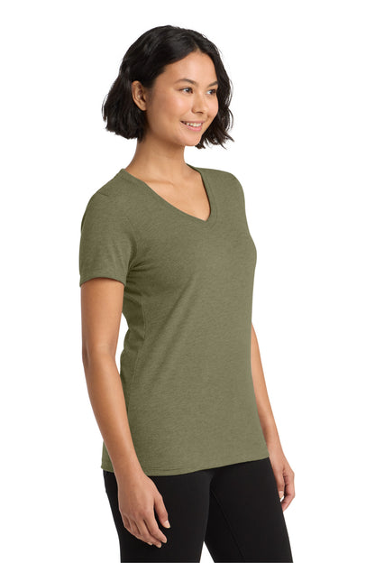 Olive You Grn Allmade Women's Tri-Blend V-Neck Tee AL2018