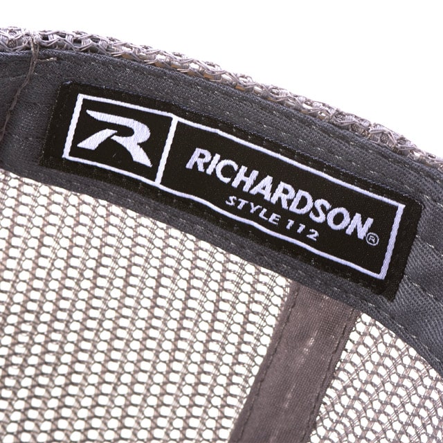 Interior label of a cap displaying "RICHARDSON STYLE 112" in white on black