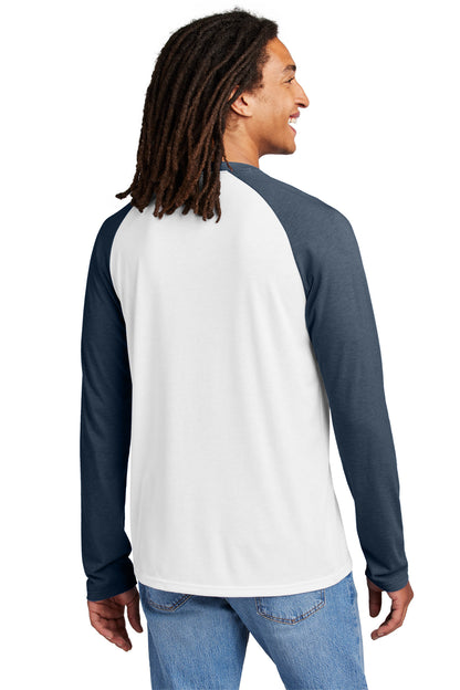RblBl/BtWh Allmade Unisex Tri-Blend Long Sleeve Colorblock Raglan AL6009