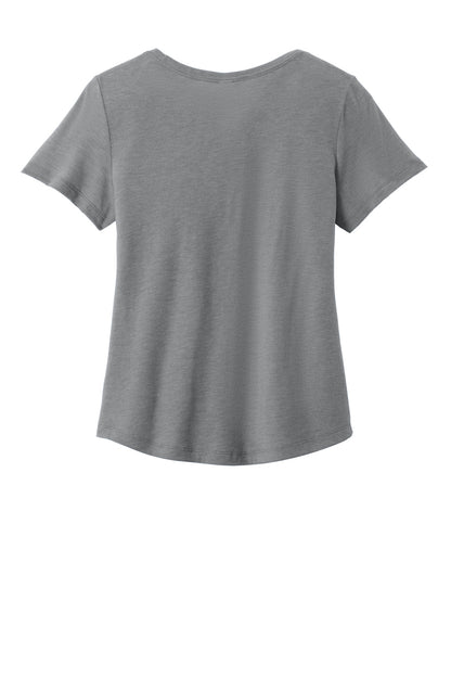 Rear View of AlumGrey Allmade Women's Relaxed Tri-Blend Scoop Neck Tee AL2015
