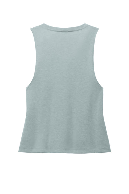 Rear View of AlumGrey Allmade Women's Tri-Blend Muscle Tank AL2020