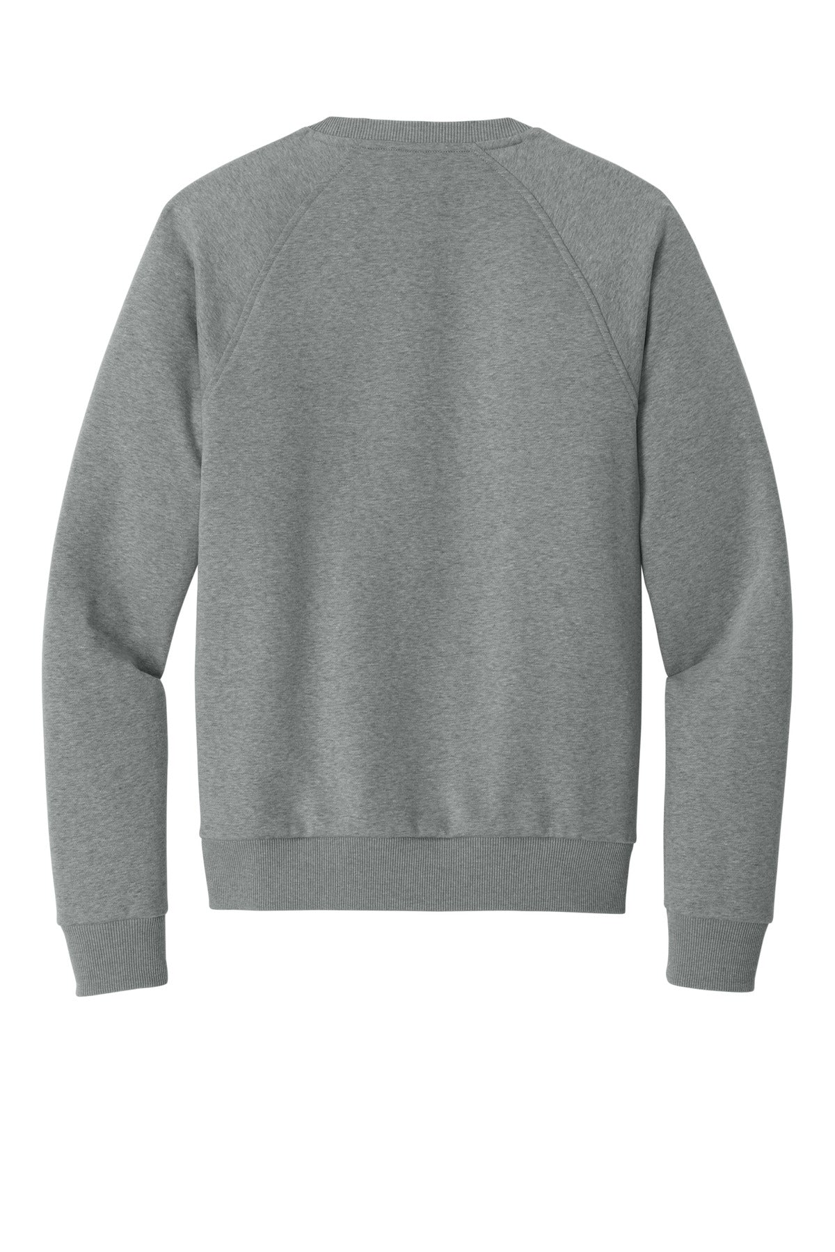 Rear View of AlumGryHtr Allmade Unisex Organic CVC Fleece Crewneck Sweatshirt AL5004