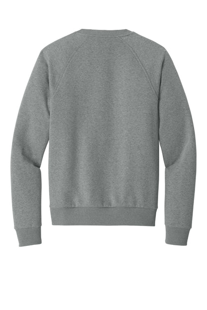 Rear View of AlumGryHtr Allmade Unisex Organic CVC Fleece Crewneck Sweatshirt AL5004