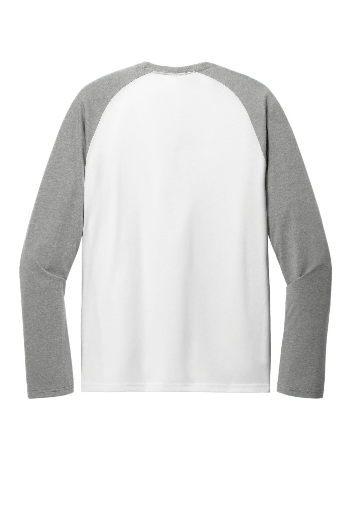 Rear View of AlumGy/BtW Allmade Unisex Tri-Blend Long Sleeve Colorblock Raglan AL6009