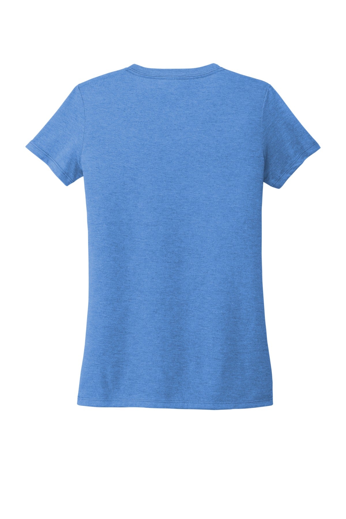 Rear View of Azure Blue Allmade Women's Tri-Blend V-Neck Tee AL2018