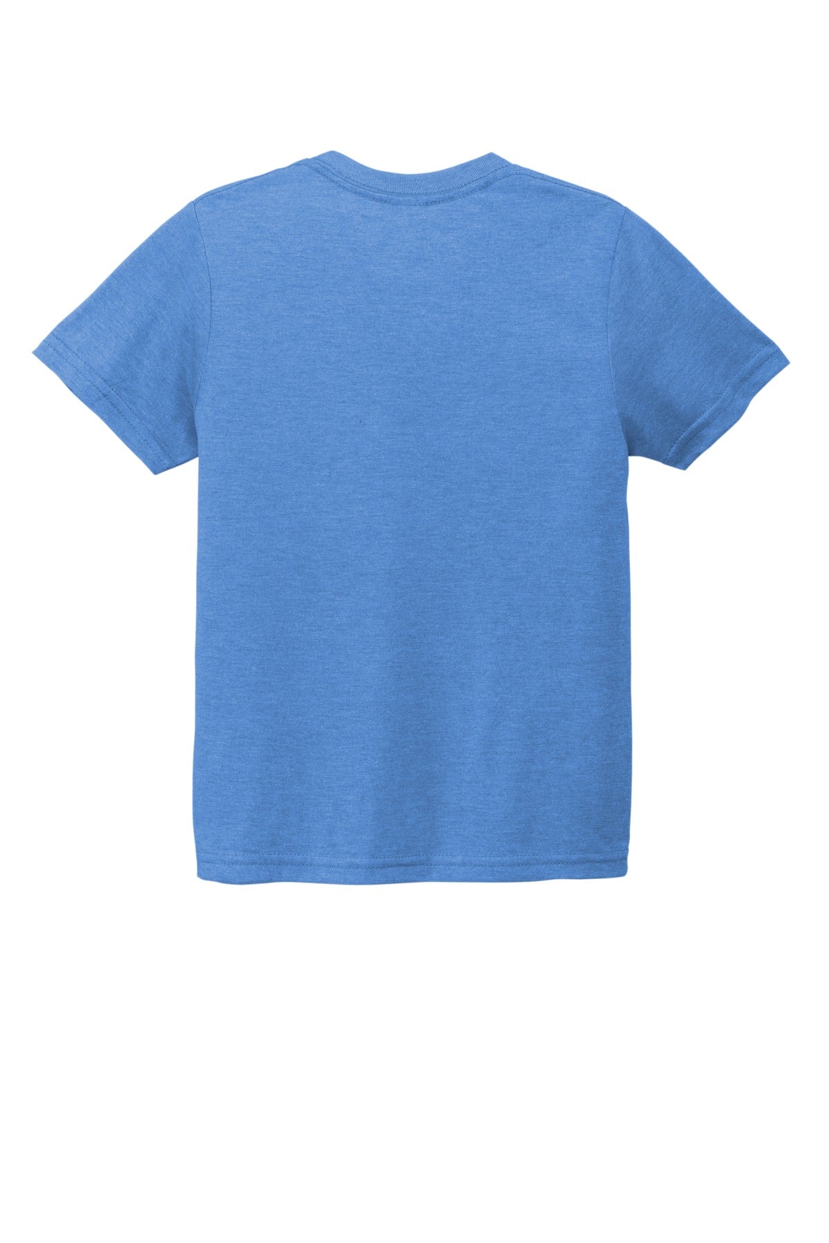 Rear View of Azure Blue Allmade Youth Tri-Blend Tee AL207