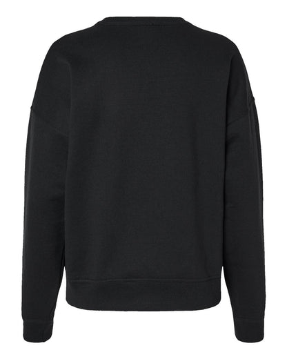 Rear View of Black Powerblend® Women's Crewneck Sweatshirt - S650
