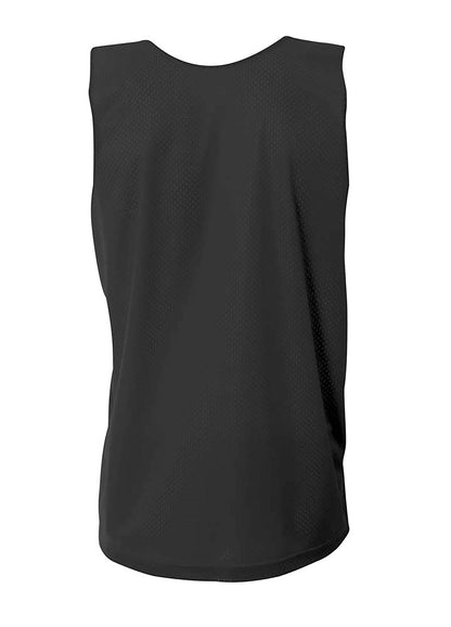 Rear View of Blk/White A4 Sprint Youth Reversible Mesh Tank A4N2206