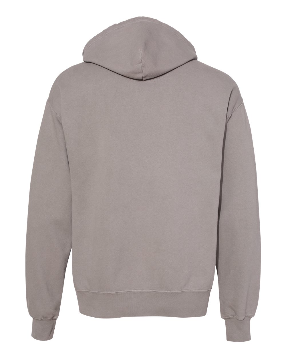 Rear View of Concrete Garment-Dyed Hooded Sweatshirt - CD450