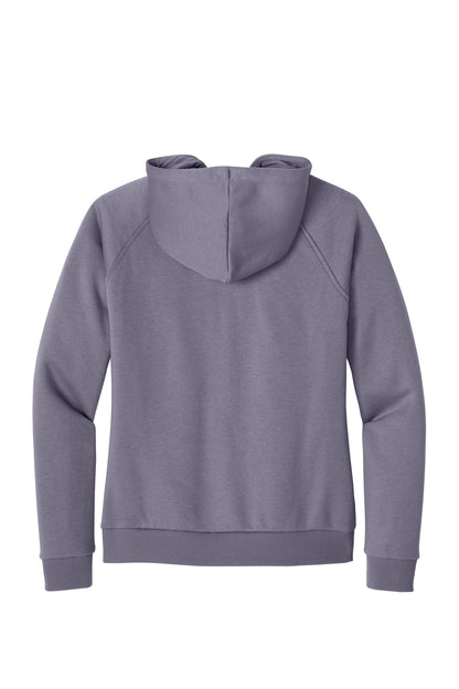 Rear View of CosmicPrpl Allmade Women's Organic CVC Fleece Full-Zip Hoodie AL5003