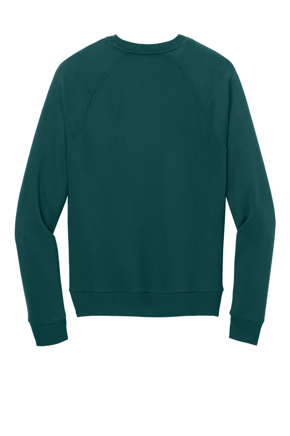Rear View of DpSeaGreen Allmade Unisex Organic CVC Fleece Crewneck Sweatshirt AL5004