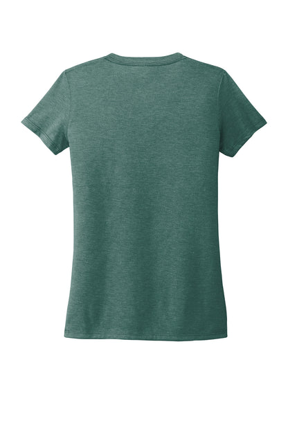 Rear View of DpSeaGreen Allmade Women's Tri-Blend V-Neck Tee AL2018