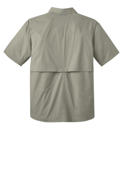 Rear View of Driftwood Eddie Bauer - Short Sleeve Fishing Shirt. EB608
