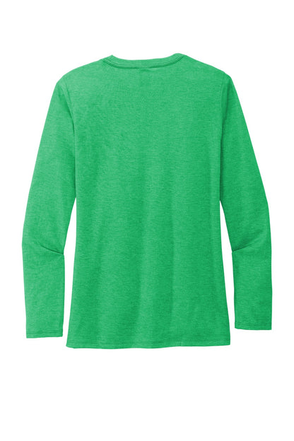 Rear View of Enviro Green Allmade Women's Tri-Blend Long Sleeve Tee AL6008