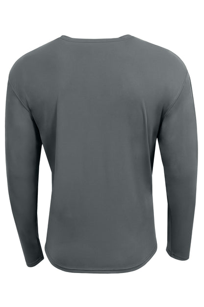 Rear View of Graphite A4 AirFlex Long Sleeve Tee A4N3532
