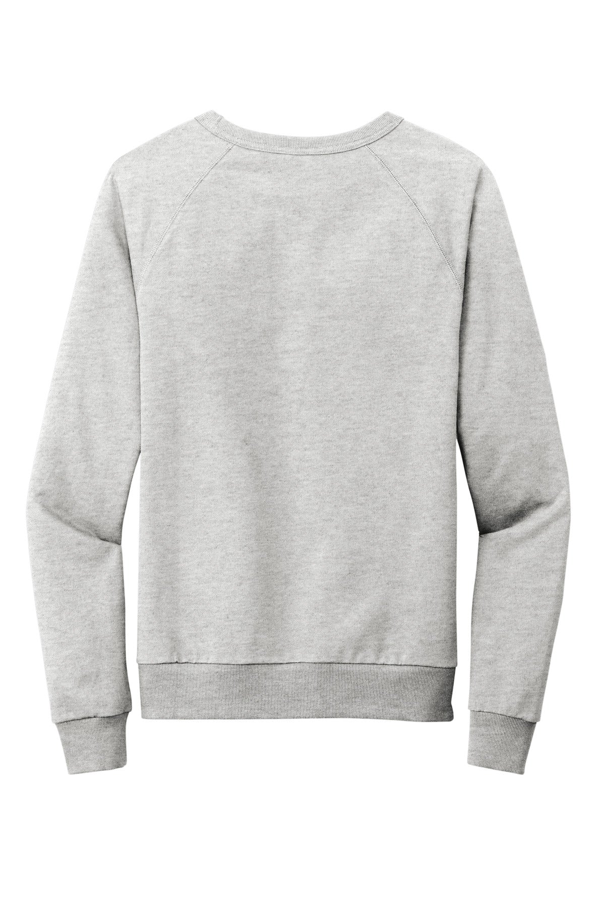 Rear View of GrntGryHtr Allmade Unisex Organic French Terry Crewneck Sweatshirt AL4004