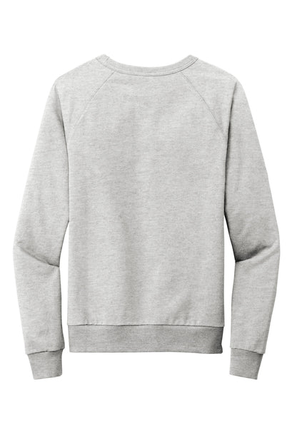 Rear View of GrntGryHtr Allmade Unisex Organic French Terry Crewneck Sweatshirt AL4004