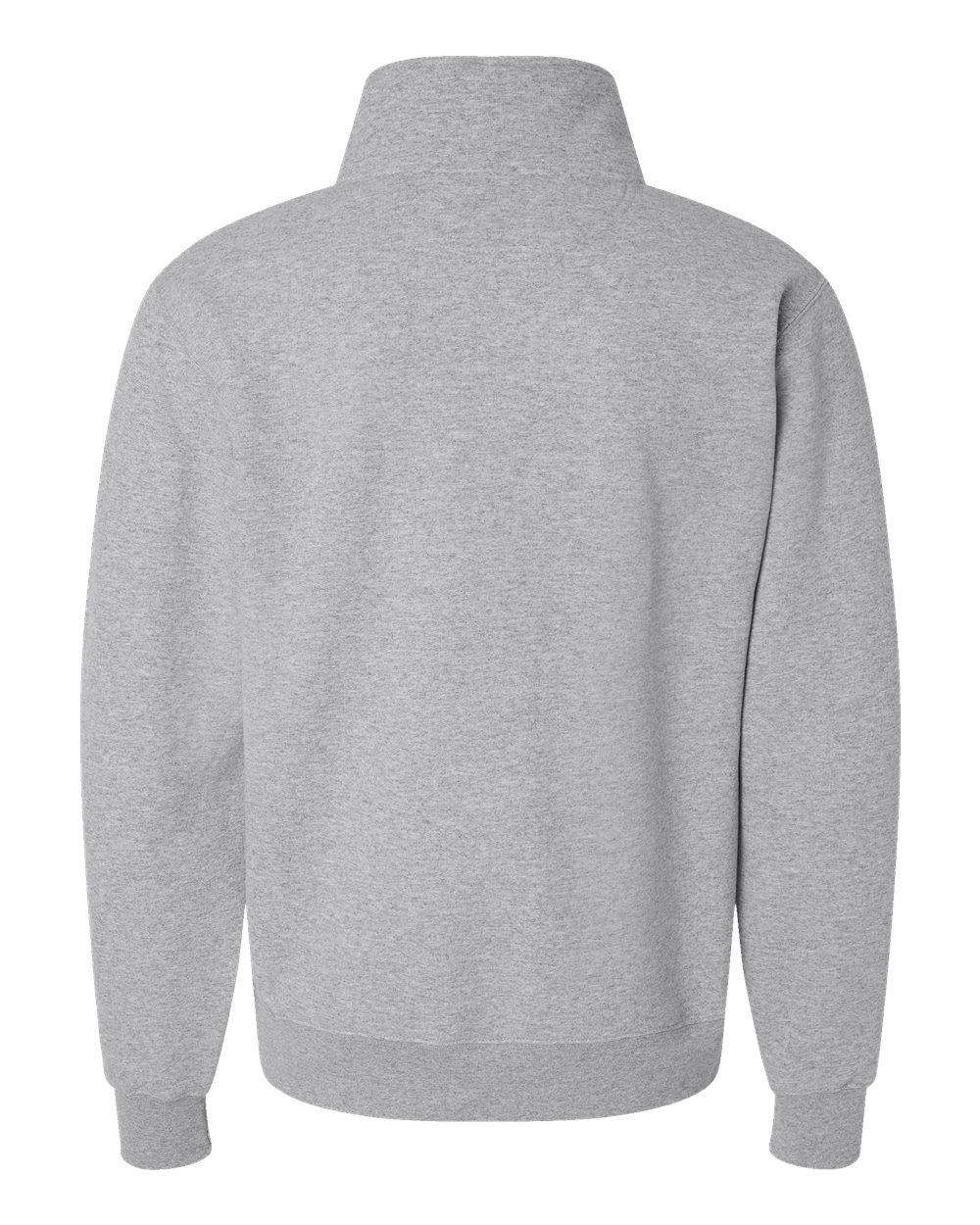 Rear View of Light Steel Powerblend® Quarter-Zip Pullover - S450
