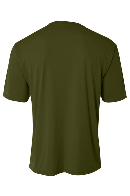 Rear View of MilGreen A4 Cooling Performance Short Sleeve Tee A4N3142