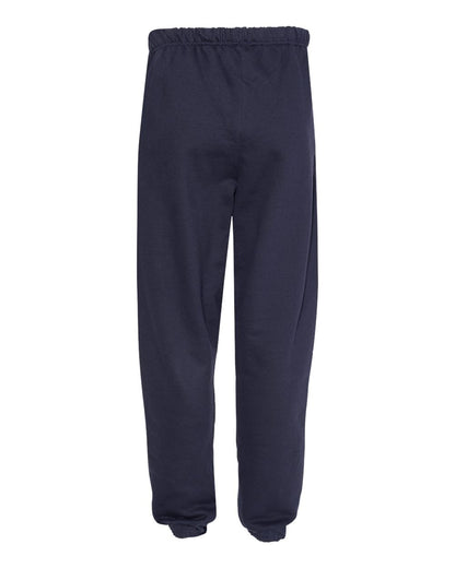 Rear View of Navy Reverse Weave® Sweatpants - RW10