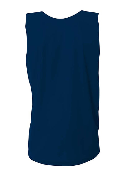 Rear View of Navy/White A4 Sprint Youth Reversible Mesh Tank A4N2206