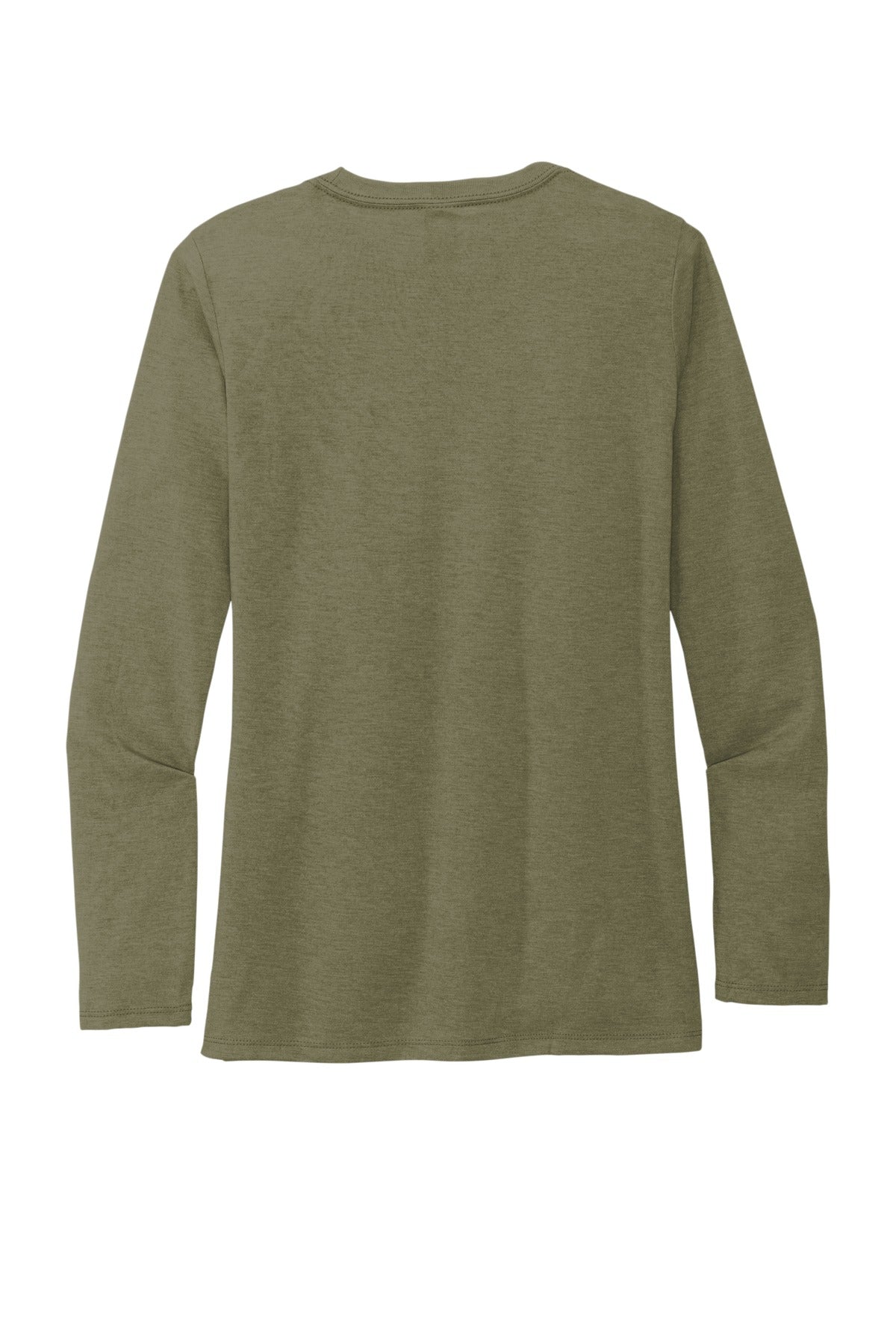 Rear View of Olive You Grn Allmade Women's Tri-Blend Long Sleeve Tee AL6008