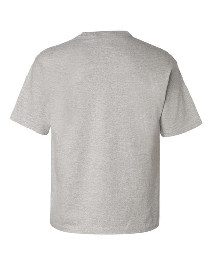 Rear View of Oxford Grey Heritage Jersey T-Shirt - T105