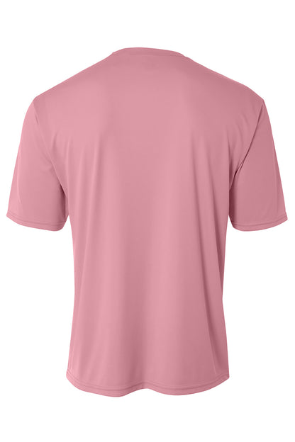 Rear View of Pink A4 Cooling Performance Short Sleeve Tee A4N3142