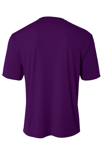 Rear View of Purple A4 Cooling Performance Short Sleeve Tee A4N3142