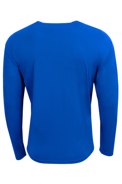 Rear View of Royal A4 AirFlex Long Sleeve Tee A4N3532