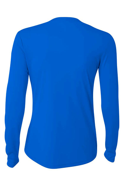 Rear View of Royal A4 Women's Cooling Performance Long Sleeve Tee A4NW3002