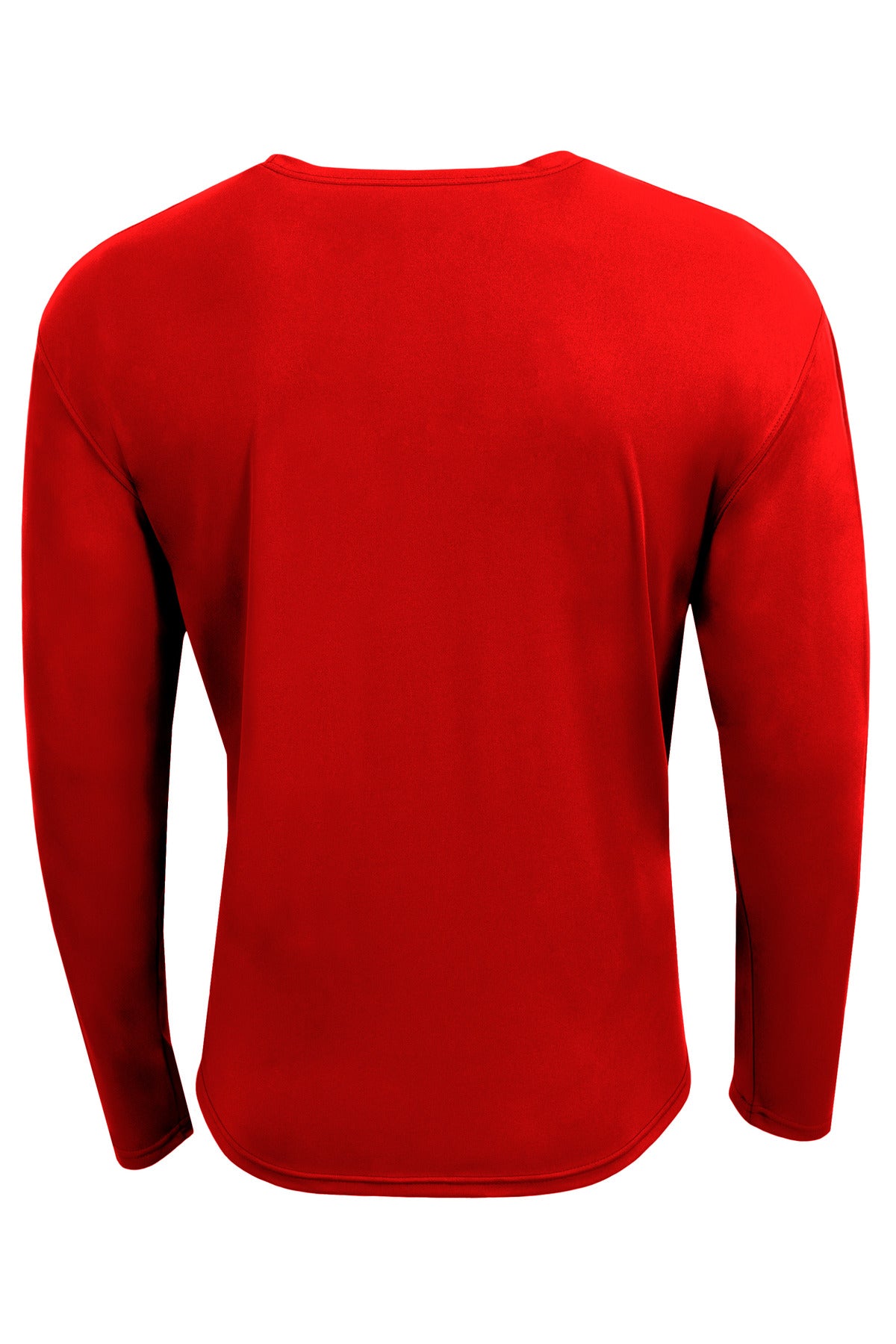 Rear View of Scarlet A4 AirFlex Long Sleeve Tee A4N3532