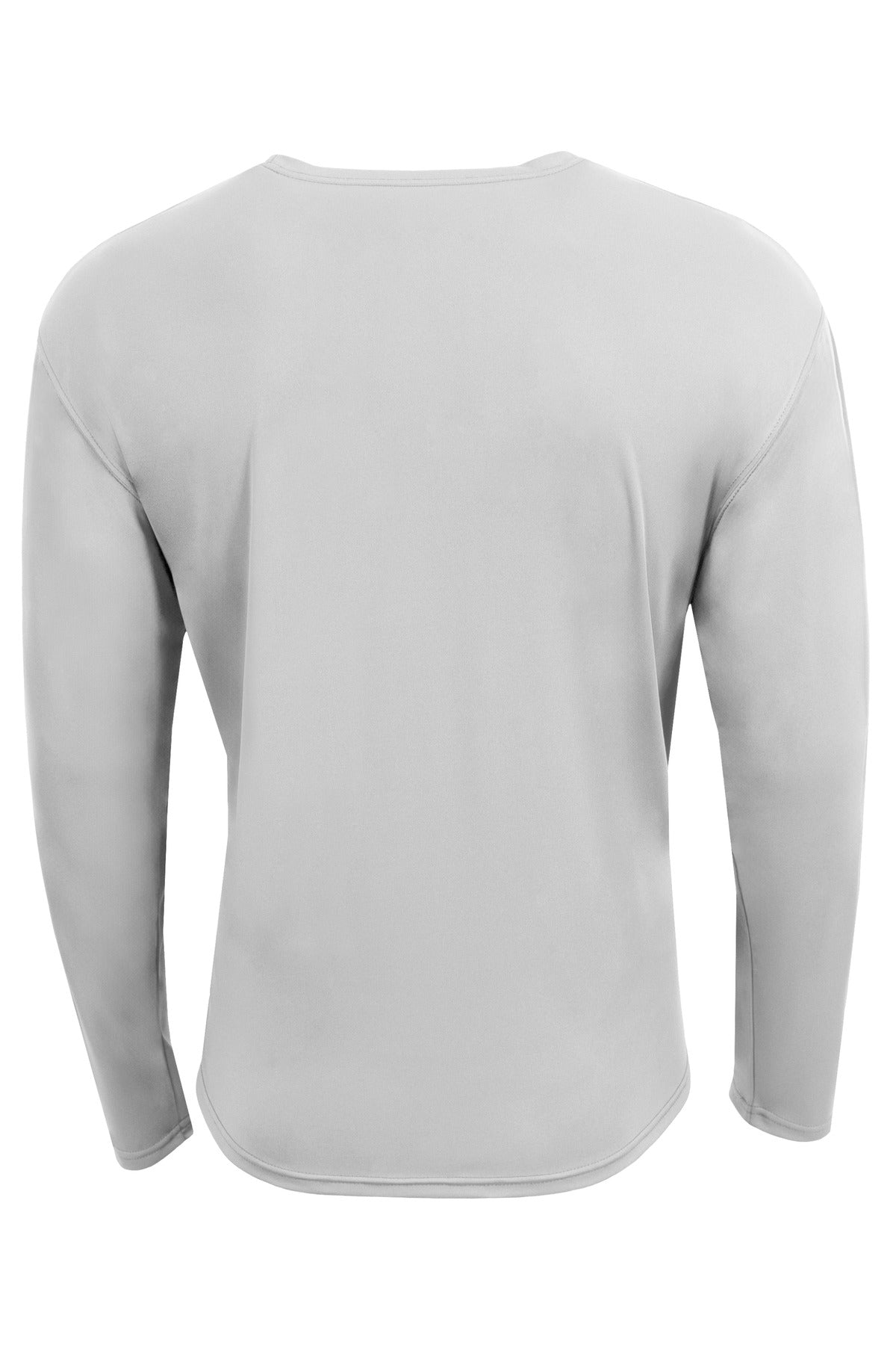 Rear View of Silver A4 AirFlex Long Sleeve Tee A4N3532