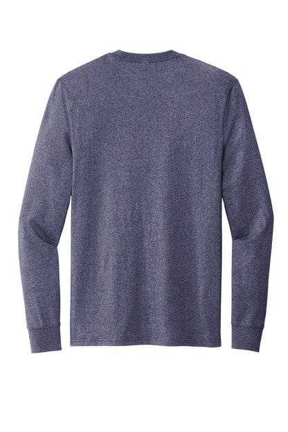 Rear View of SlvgdNvyHt Allmade Unisex Long Sleeve Recycled Blend Tee AL6204