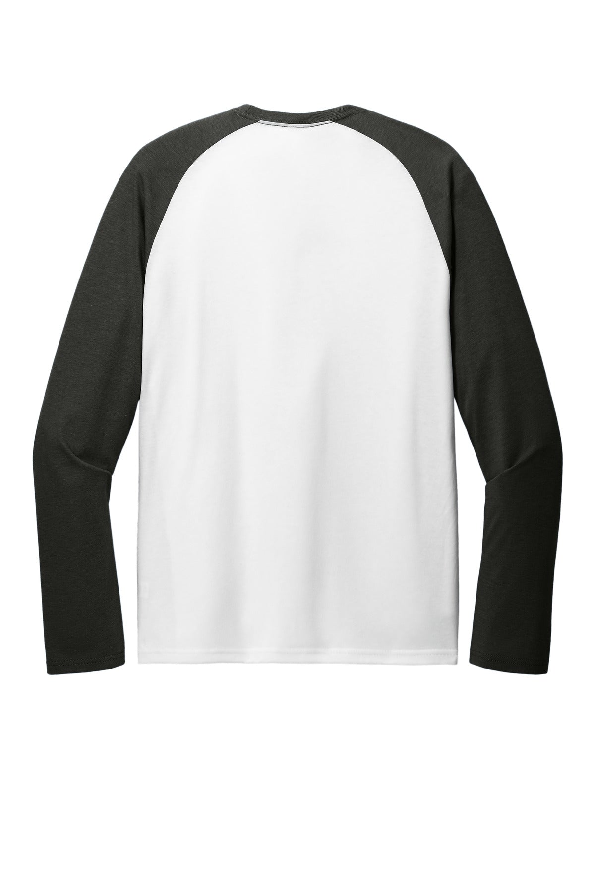Rear View of SpcBlk/BtW Allmade Unisex Tri-Blend Long Sleeve Colorblock Raglan AL6009